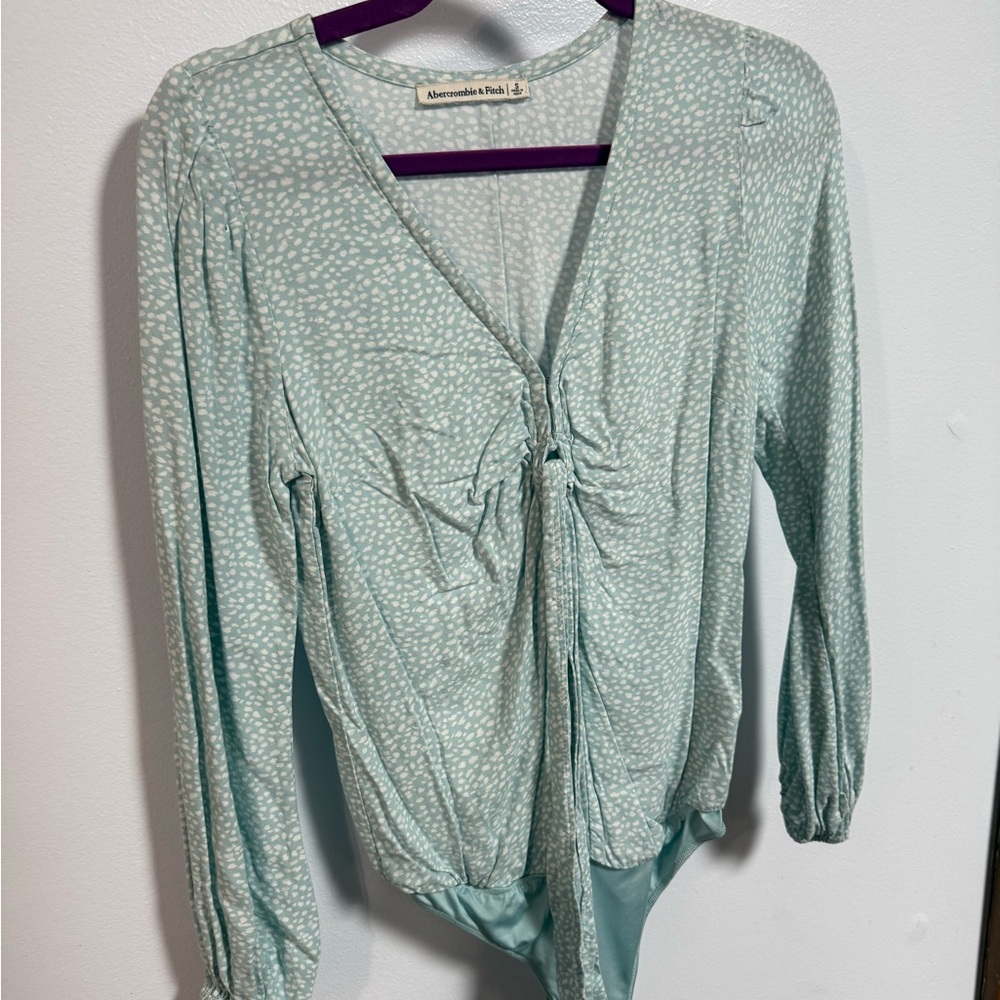 Abercrombie & Fitch Mint Green Patterned Bodysuit